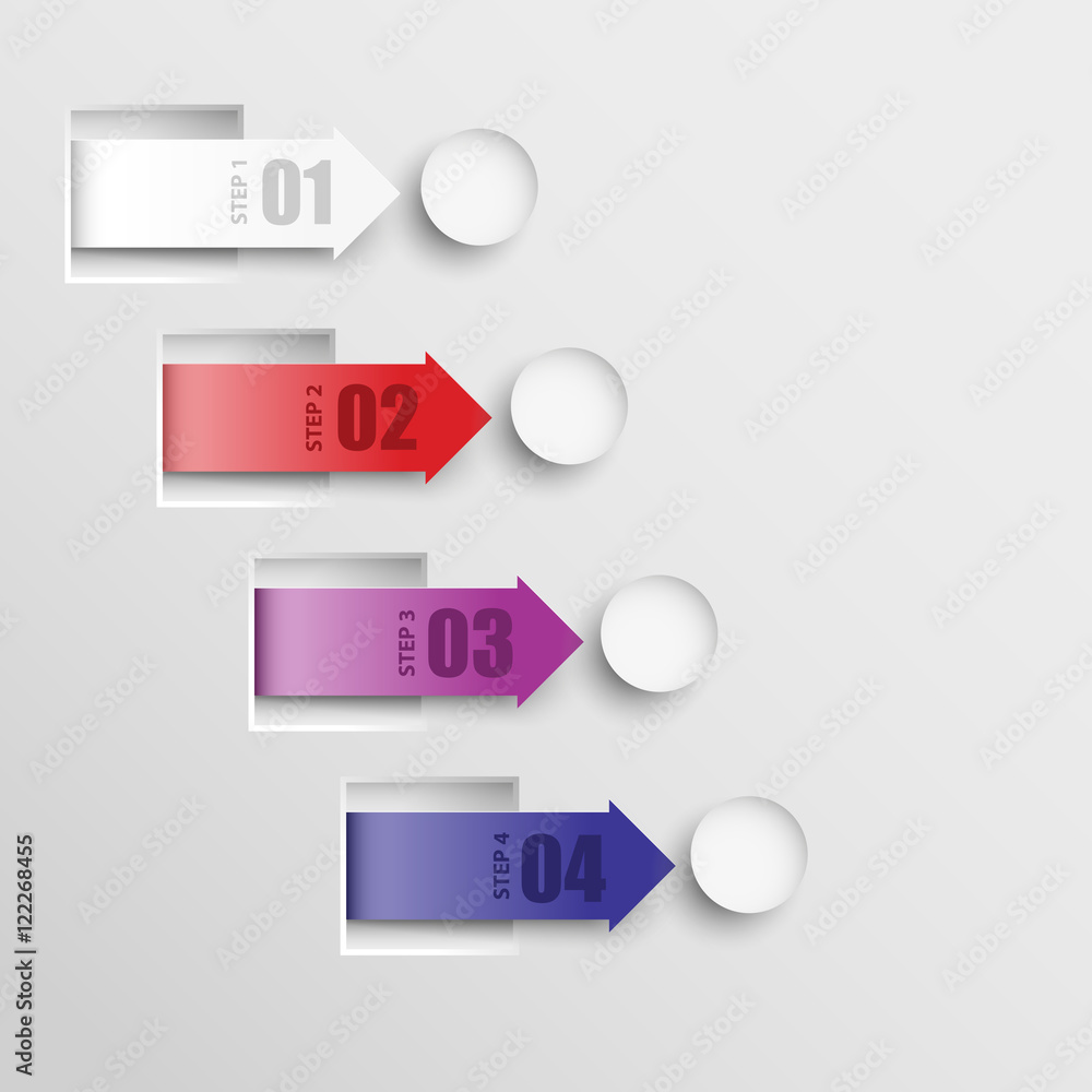 set of vector arrows 3d paper element infographics set of vector arrows 3d paper element infographics