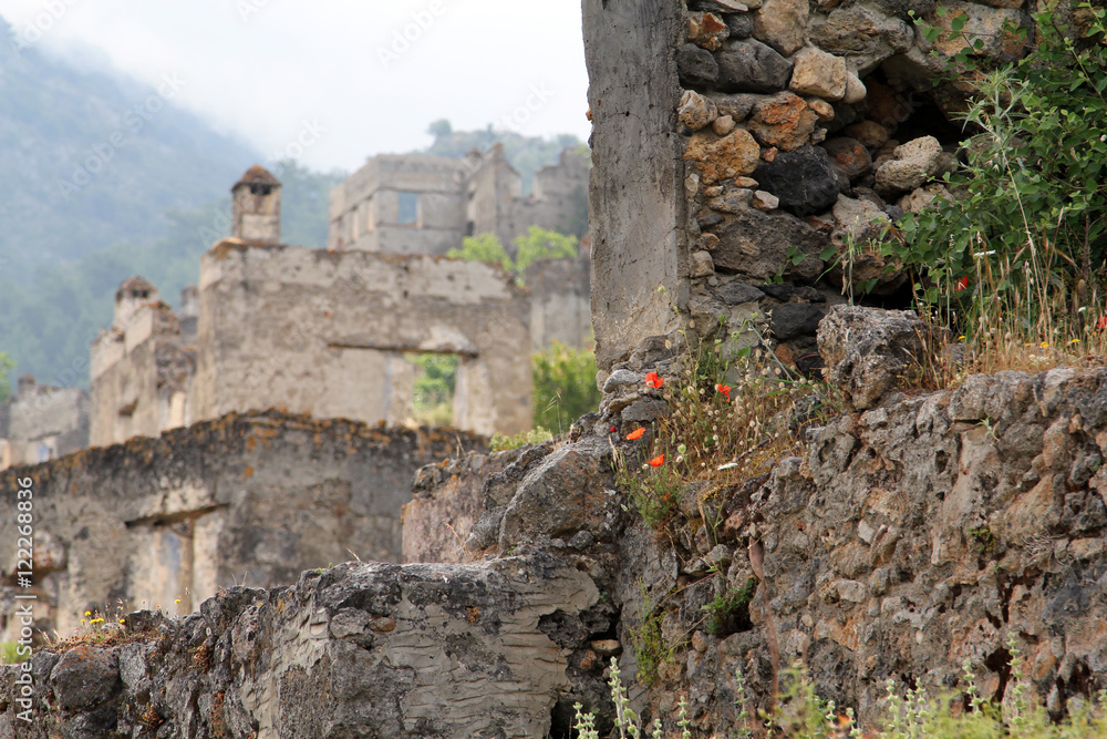 Ghost town of Kayakoy (Turkey)