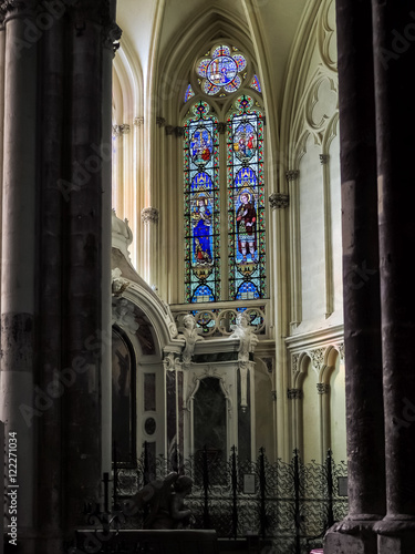 Stained Glass Windows in the Cathedral of St Andrew in Bordeaux