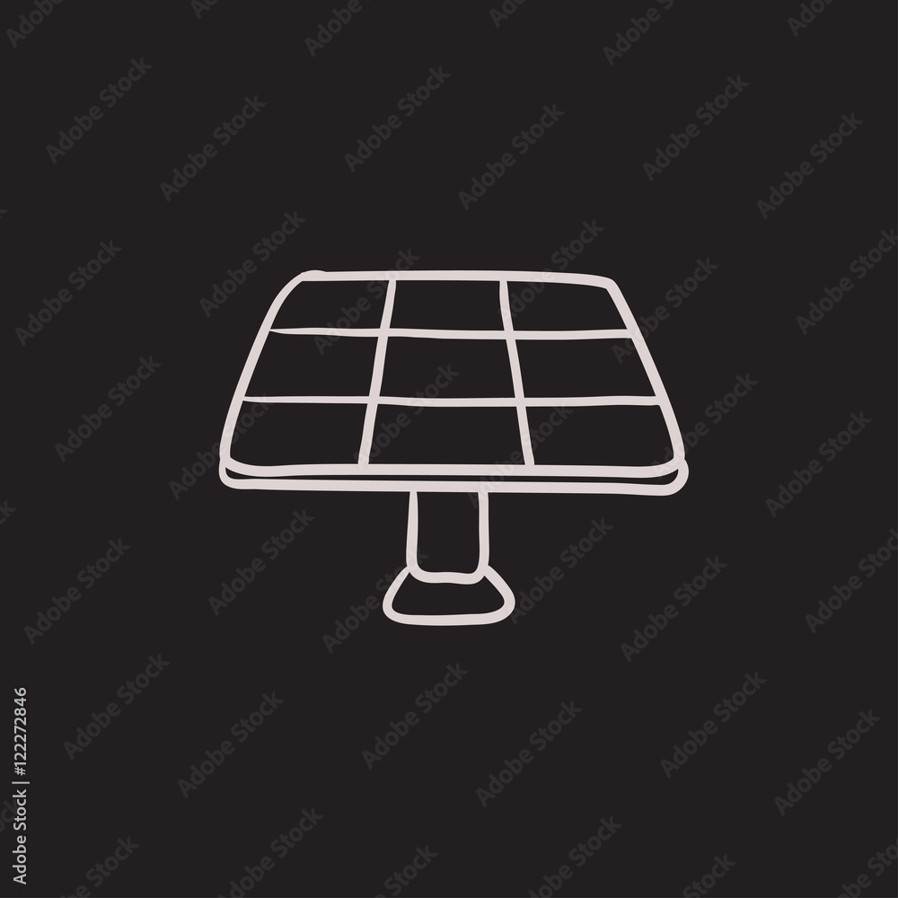 Solar panel sketch icon. Solar panel sketch icon.
