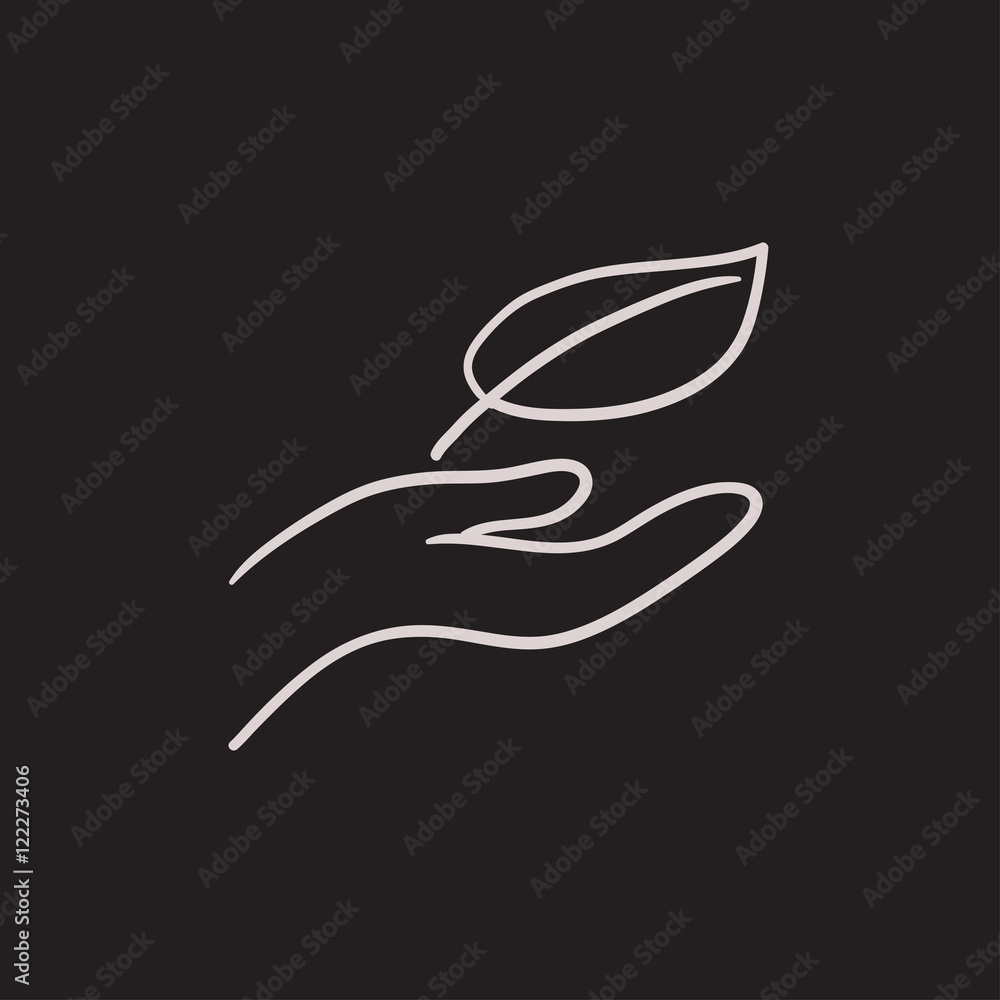 Fototapeta premium Environmental protection sketch icon.