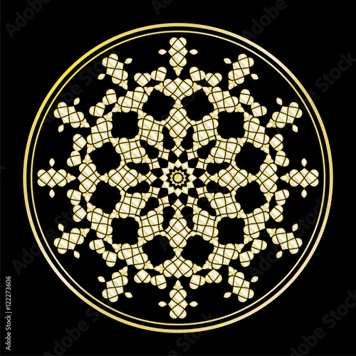 Decorative and elegant design, imitating to stained glass golden 1