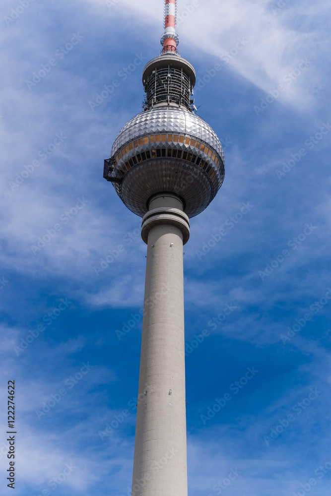 Radiotower in Berlin Germany with blue sky in the background Radiotower in Berlin Germany with blue sky in the background