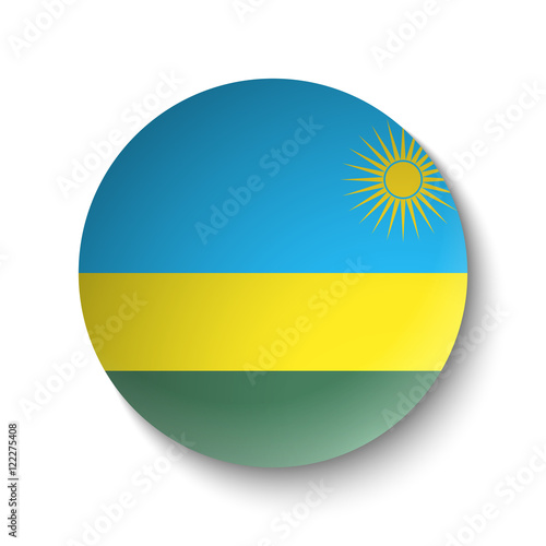Free Download White paper circle with flag of Rwanda. Abstract illustration - GFXLoad