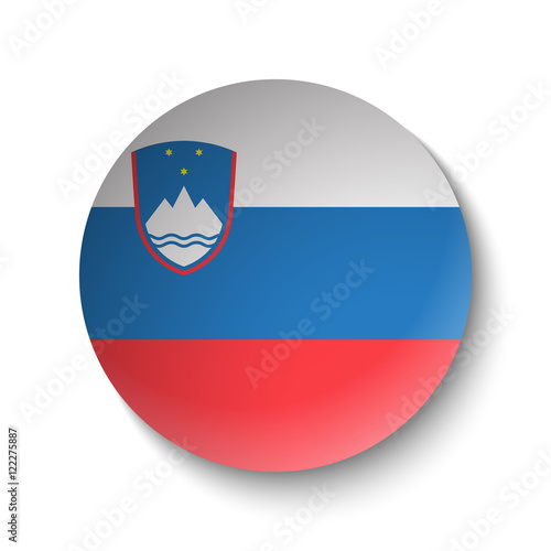 Free Download White paper circle with flag of Slovenia. Abstract illustration - GFXLoad