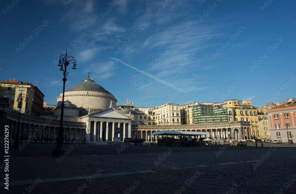 Piazza del Plebiscito, Naples, showing the church of San Francesco di Paola