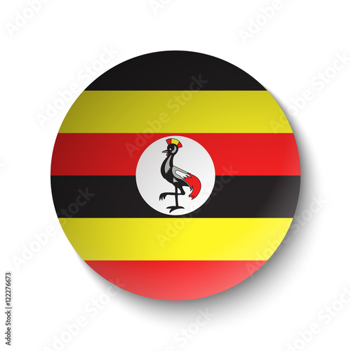 Free Download White paper circle with flag of Uganda. Abstract illustration - GFXLoad