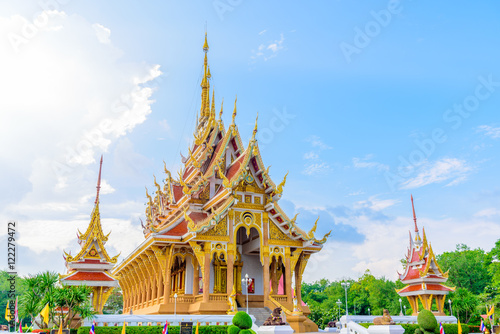 Wat Pa Saeng Arun temple in Khon Kaen, Thailand. © puthithon