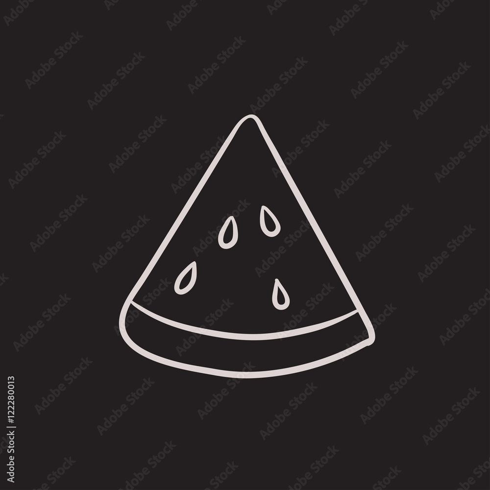 Watermelon sketch icon. Watermelon sketch icon.