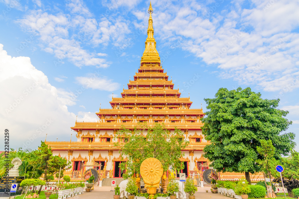 Ταπετσαρία Wat Nong Wang temple in Khon Kaen,Thailand.