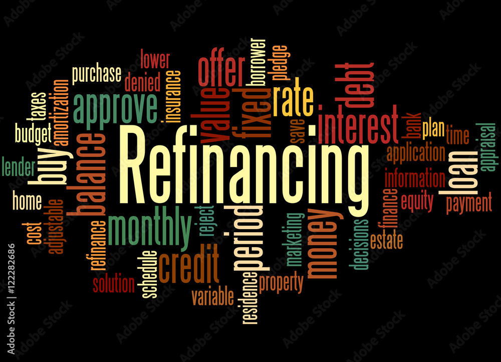 Refinancing, word cloud concept 6 Refinancing, word cloud concept 6
