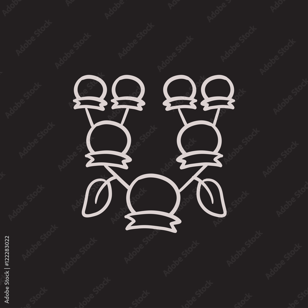 Family tree sketch icon. Family tree sketch icon.