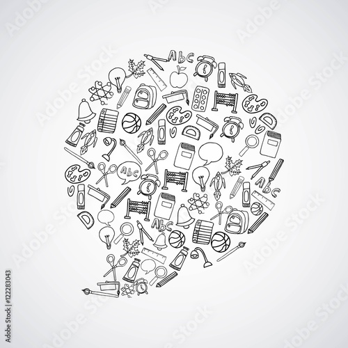 back to school set supplies icon vector illustration design