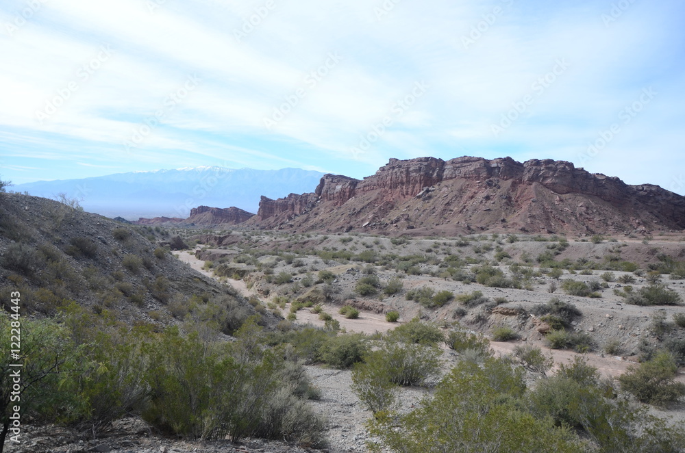 Fototapeta premium Dry river bed in Argentina desert
