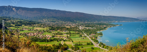 Konstfotografi Panorama rive Ouest du lac d'Annecy