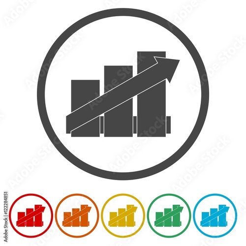 Sales Bar Chart vector icon