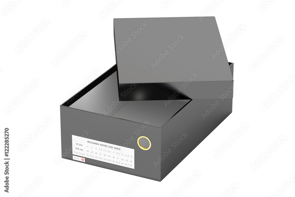 empty black shoebox, 3D rendering empty black shoebox, 3D rendering