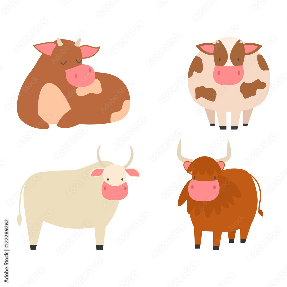 Cartoon cow character Cartoon cow character