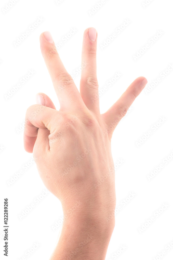Letter 'T' in sign language, on a white background Letter 'T' in sign language, on a white background
