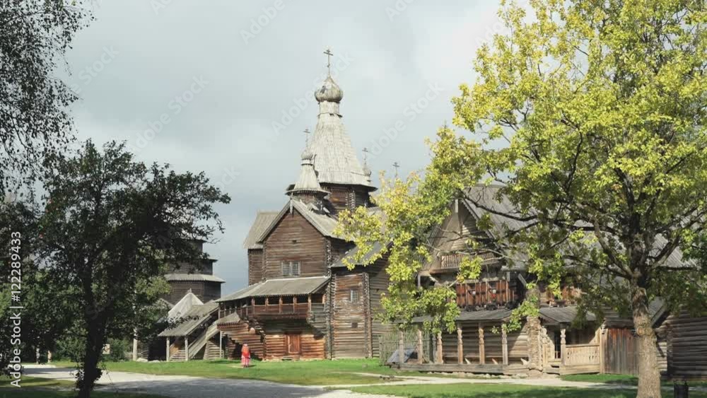 Museum wooden architecture Vitoslavlitsy village Museum wooden architecture Vitoslavlitsy village