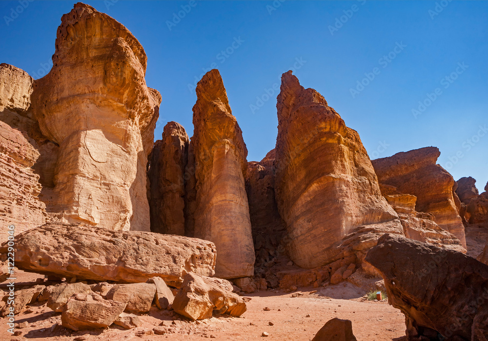 Fototapeta premium The Solomons Pillars near to Eilat, Israel.
