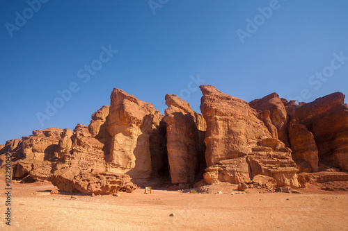 The Solomons Pillars geological and historical place in Timna Pa photo
