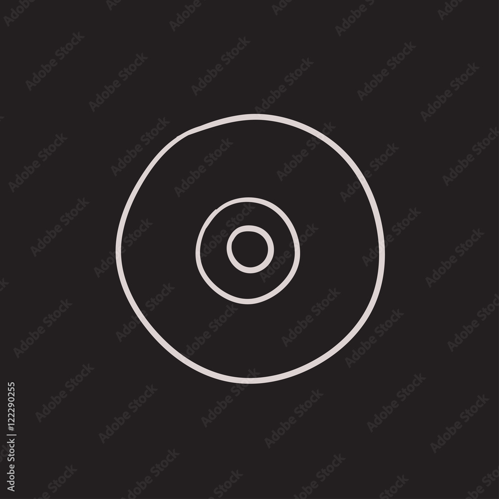 Reel tape deck player recorder sketch icon. Reel tape deck player recorder sketch icon.