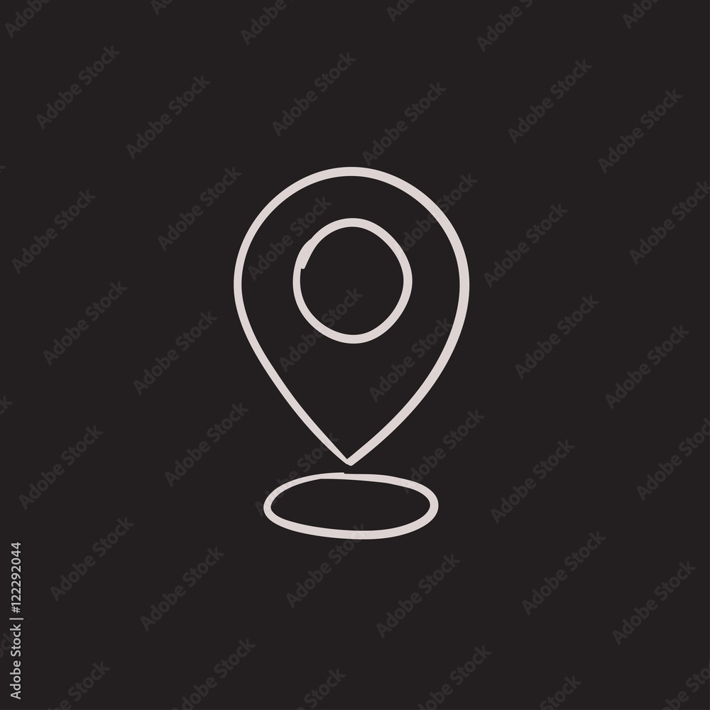 Navigator guide itinerary sketch icon. Navigator guide itinerary sketch icon.