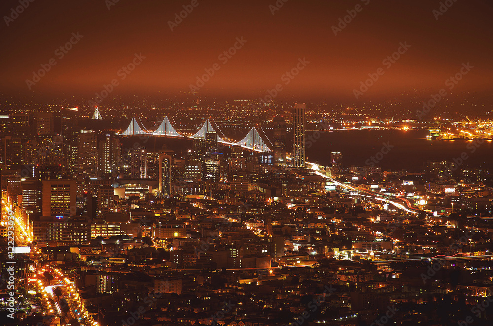 Night Cityscape from Twin peaks  