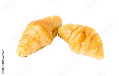 Homemand croissant bread isolated photo