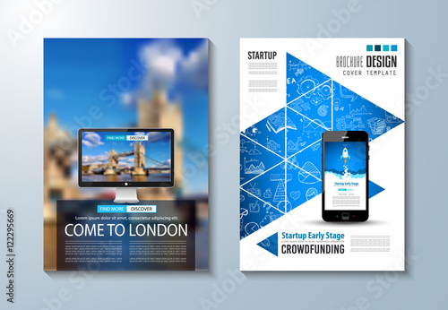 Brochure template, Flyer Design or Depliant Cover for business purposes.