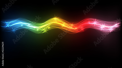 Background stellar stream with multi-colored waves