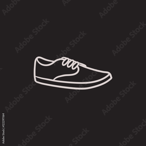 Male shoe sketch icon.