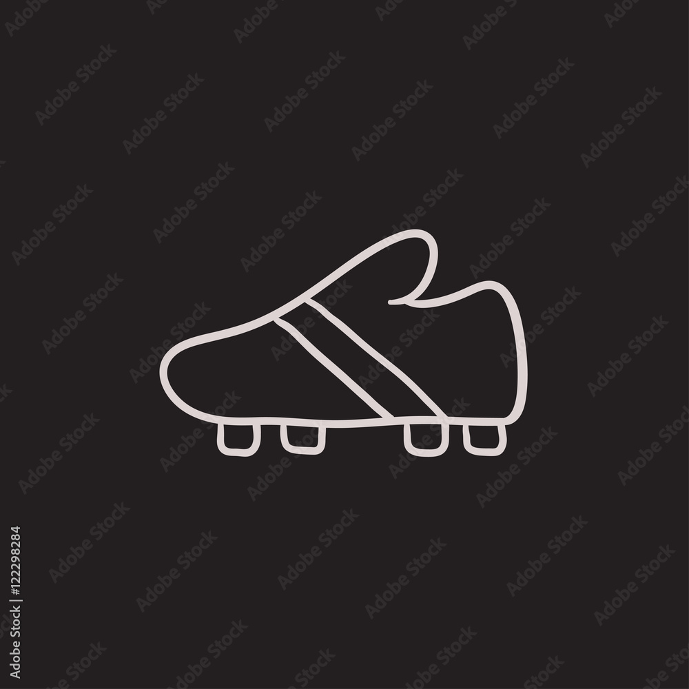 Football boot sketch icon. Football boot sketch icon.
