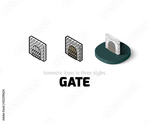 Gate icon in different style