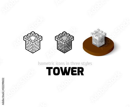 Tower icon in different style