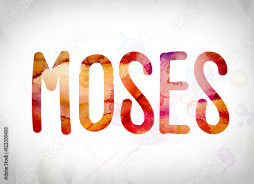 Moses Concept Watercolor Word Art