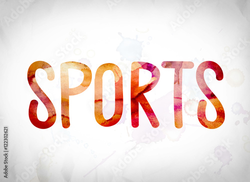 Sports Concept Watercolor Word Art