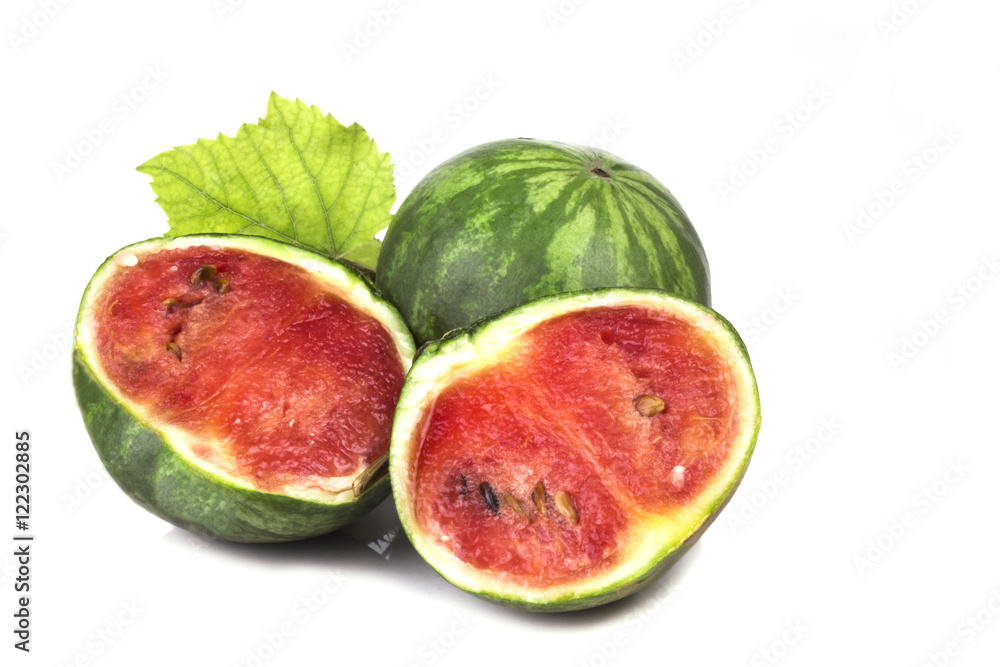 halved small decorative ripe juicy watermelon with a whole halved small decorative ripe juicy watermelon with a whole