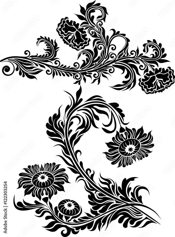 Floral scrolls Floral scrolls