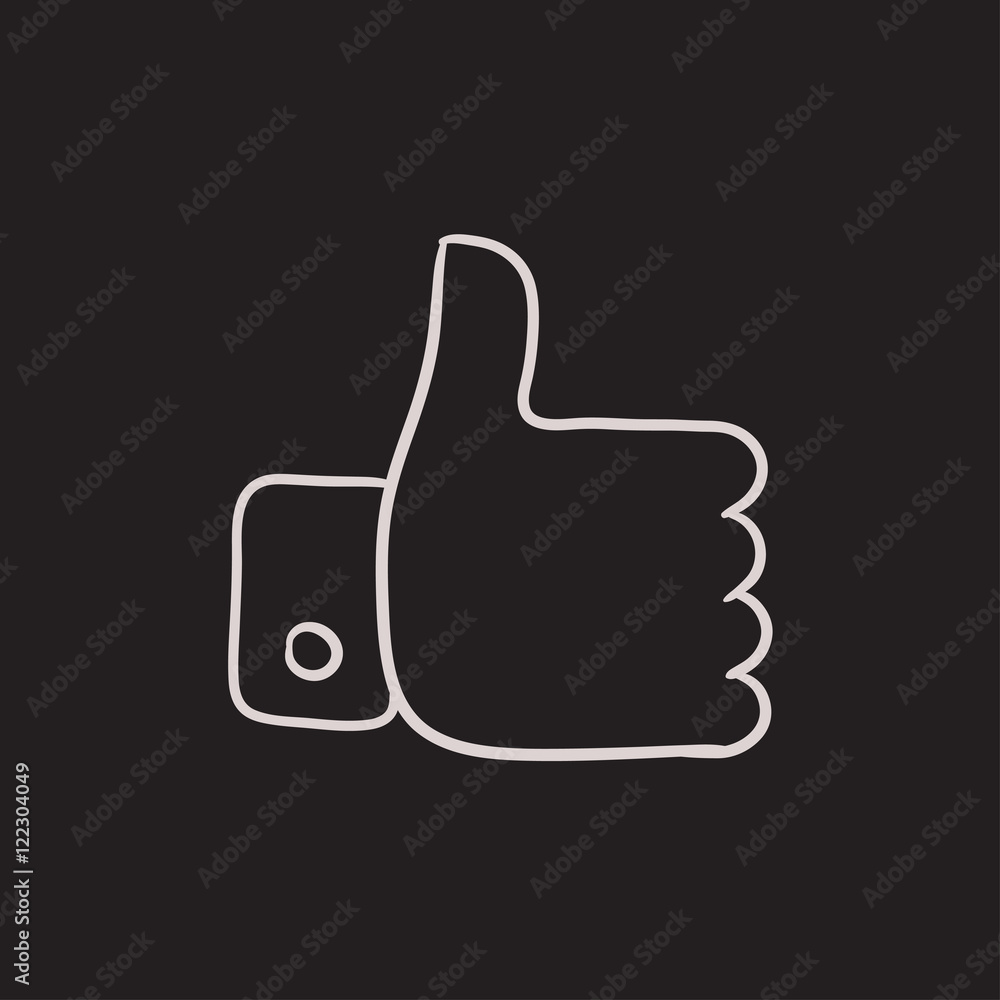 Thumbs up sketch icon. Thumbs up sketch icon.