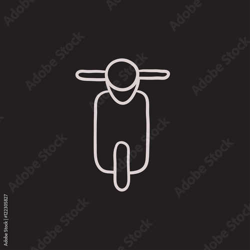 Scooter sketch icon.