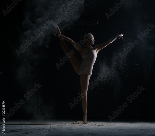 Modern art. Photo of flexible female dancer posing © Wisky