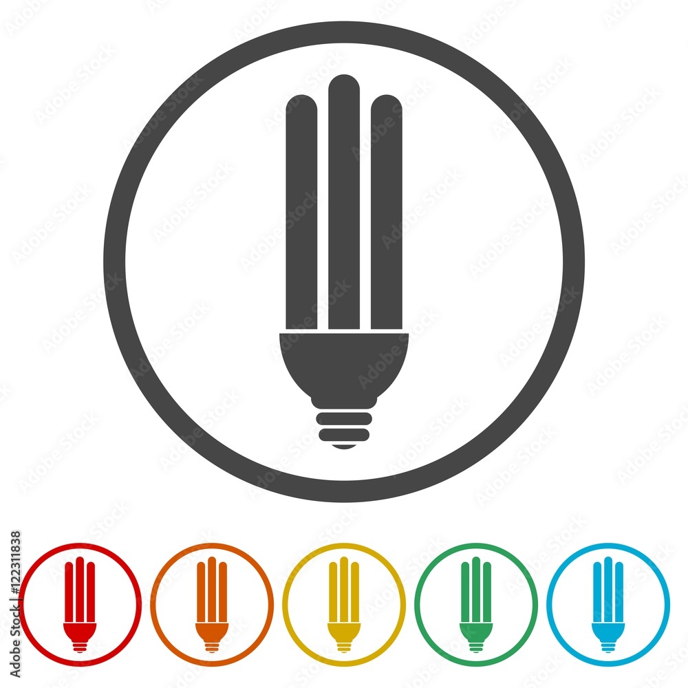 White energy saving lamp. Illustration on white background White energy saving lamp. Illustration on white background