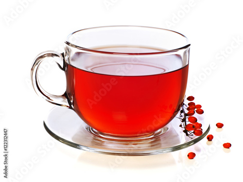 Red tea cup