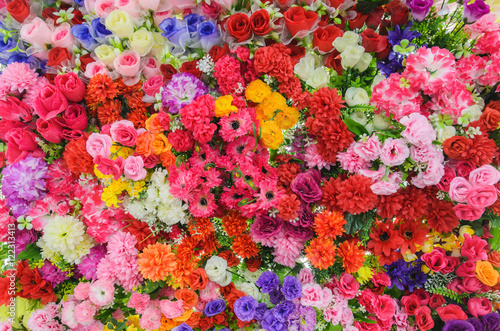 Fototapeta Naklejka Na Ścianę i Meble -  Bunch of flowers Colorful mixed bouquet