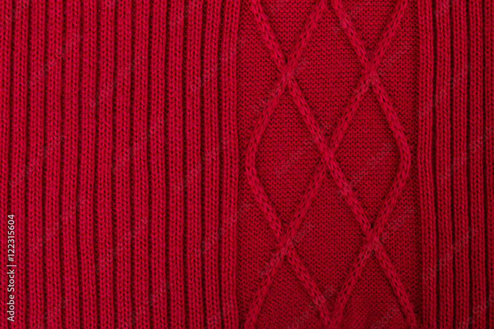 Fototapeta premium Texture of knitted woolen fabric
