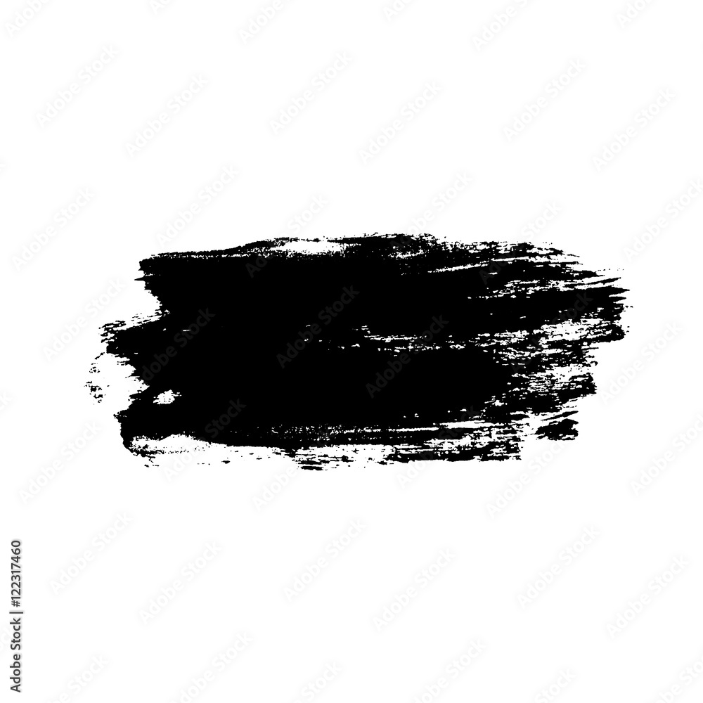 Grunge background brush stroke, isolated black on white. Abstract sketch to create border. Paint design template. Smear texture for banner. Dirty old effect. Print copy space. Vector illustration Grunge background brush stroke, isolated black on white. Abstract sketch to create border. Paint design template. Smear texture for banner. Dirty old effect. Print copy space. Vector illustration