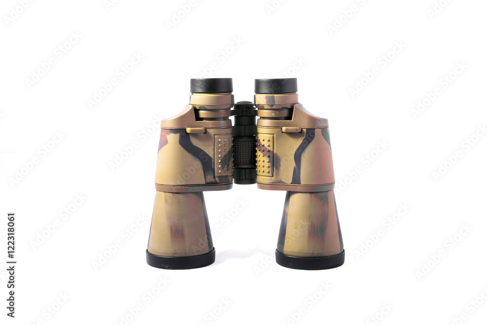 large black binoculars isolated on white large black binoculars isolated on white