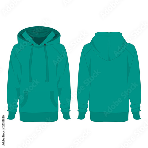 Teal hoodie isolated vector